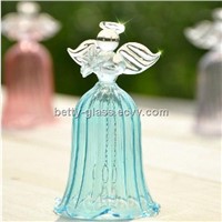 Beautiful Glass Angel Bell Home Decoration Glass Angel Friend Gift