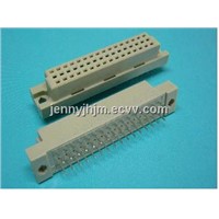 DIN connector,din41612 connector 32 pin female 2 or 3 rows