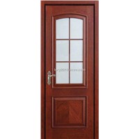 Veneer door composite of solid wood and MDF LBD-618