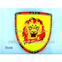 wood painted shield toy for kids
