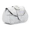 Silver PVC Leather Cosmetic Purse for Ladies(Clutch Cosmetic Bag)