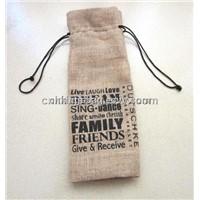 Jute Wine Bottle Bag, Eco Friendly Wine Gift Bag