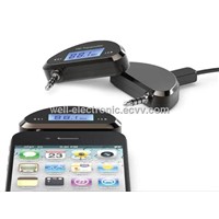 2013 Wireless LCD FM Transmitter for iPhone5 4S 3.5mm Jack for iPod/ iPad/ Smart Phone/ HTC /Samsung