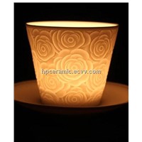 Glowing Ceramic Candle Jars, Candle Cups