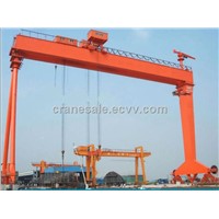 Heavy Type 2x75T+100T Double Trolley Shipbuilding Door Crane For Dock Yard