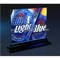 Colorful LED edge lit sign display for club