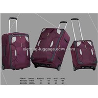 Purple Durable Boarding Trolley Carry-on Spinner Nylon Soft Case