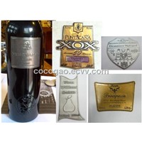 Custom Aluminum / Pewter Wine Bottle Label