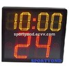 Basketball game time and shot clocks