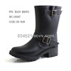 2014 ladies Fashion Rain boots with buckles