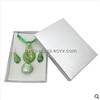 Glazed Glass Necklace Pendant Glass Jewelry Set Eardrop, Ring, Necklace