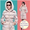 women elegant long 100% guaranteed statehood mink hair real sheepskin fur wool clothing fur coat