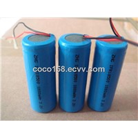 18500 LiFepo4 battery pack 1000mah/1100mah