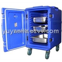 Insulated container, rotomold plastic container for food