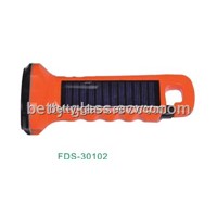 Solar Flashlight / Orange Solar Torch / 5 LED Portable Solar Flashlight
