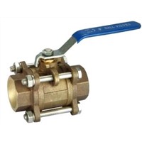 3pcs bronze ball valve