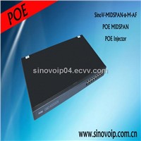 48V 8 port ethernet poe midspan 100Mbps for router,ip phones and ip camera