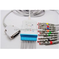 5 Lead ECG cable leadwires compatible with all brands ECG trunk cable