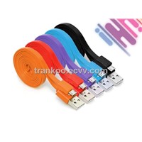Colorful Micro USB Noodle Cable Mobile Phone Data Charger Cable