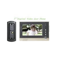 Digital  7''  LCD  Color Video Doorphone/  Wired Color video door phones with white LED light