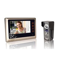HZ-809M11 7" TFT-LCD fashion touch key wired video door intercom,rainproof