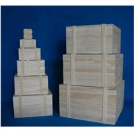 Natural Plain Wooden Storage Boxes for DIY