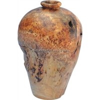 Naturally Hand-made Carved Wooden Large Root Urn