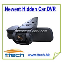 Newest hidden Car DVR camera,H.264,GPS Car DVR, 32GB SD Card supported