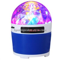 Portable Speaker with Colorful LED Stage Light+ FM Radio+ Micro SD card+ MP3 AUX