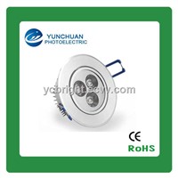 Round 3W Aluminum LED Ceiling Lamp