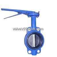 Wafer center line cast iron water butterfly valve D71X