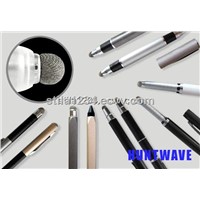 Dual-use touch pen stylus with micro-knit fiber capacitive pen tip and multi function design