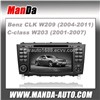 Car dvd gps for Mercedes-Benz CLK W209 C-class W203 2 Din Car Radio