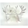 White Porcelain Deer, Christmas Deer Head