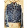 Womens vintage cropped denim jacket with pockets