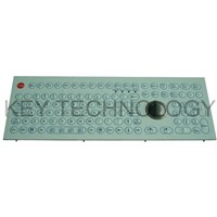 108 Keys IP65  industrial Membrane Keyboard With Optical Trackball