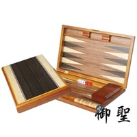 17&quot; Backgammon Set Ebony and Maple Wooden backgammon