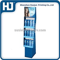 2014 new design display shelf,shampoo/ cosmetic cardboard display stand
