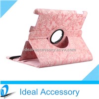 360 Degrees Rotating Stand Flower Smart Cover Leather Case for Apple iPad 2/3/4/Air