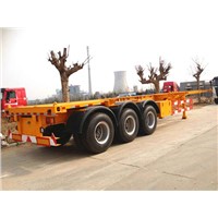 3 Axles Skeleton Container Semi Trailer Loading 40tons for 12ft Container