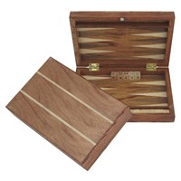6&quot; Wooden Backgammon Set Mini Travel Rosewood Backgammon