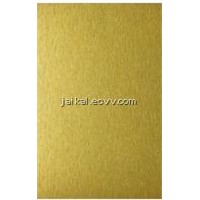 Brushed gold aluminum composite panel