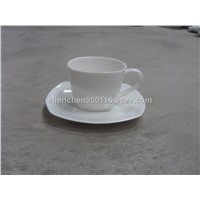 Ceramic Coffee Cup and Saucer Sets with Logo, SA8000, SMETA Sedex/BRC/ISO9001 Social Audit Factory