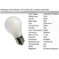 ce Dimming Led Filament Frosted Light Bulb-A60W