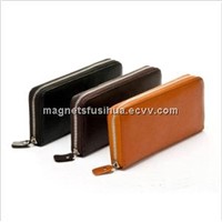 Fashion Men Wallets with Gold Metal