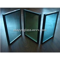 Heat insulated construction decorated curtain wall glass