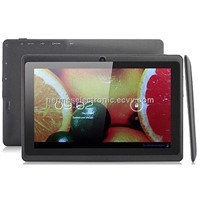 High quality 7 inch 2200 mah capacitive touch screen android 4.0 Allwinner A13 Q88 tablet