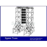 Layer truss for stage roof speaker truss