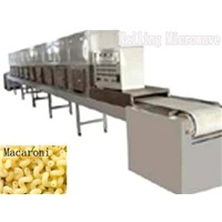 Microwave drying and sterilizing machine for macaroni