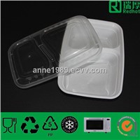 Plastic PP Food Container with two compartments 1000ml